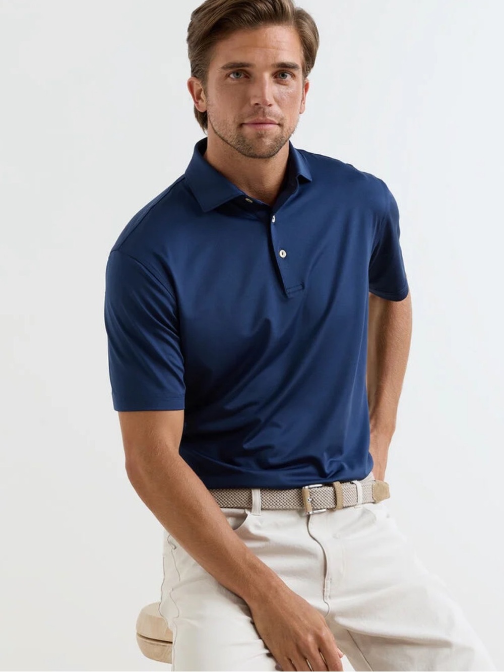 NWT Peter Millar Navy Summer Comfort Short-Sleeve Performance Polo